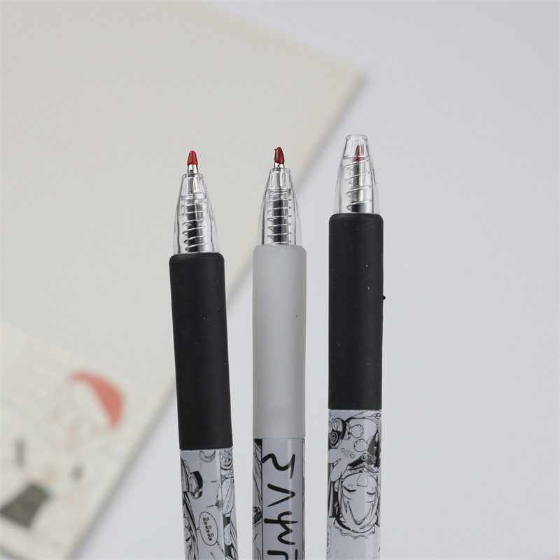 Set 6 Bút Bi 0.5mm In Hình Anime Dễ Thương