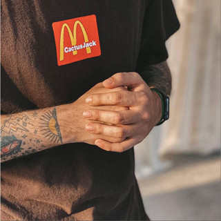 Áo Thun cotton Ngắn Tay In Hình Travis Scott McDonald Sesamat