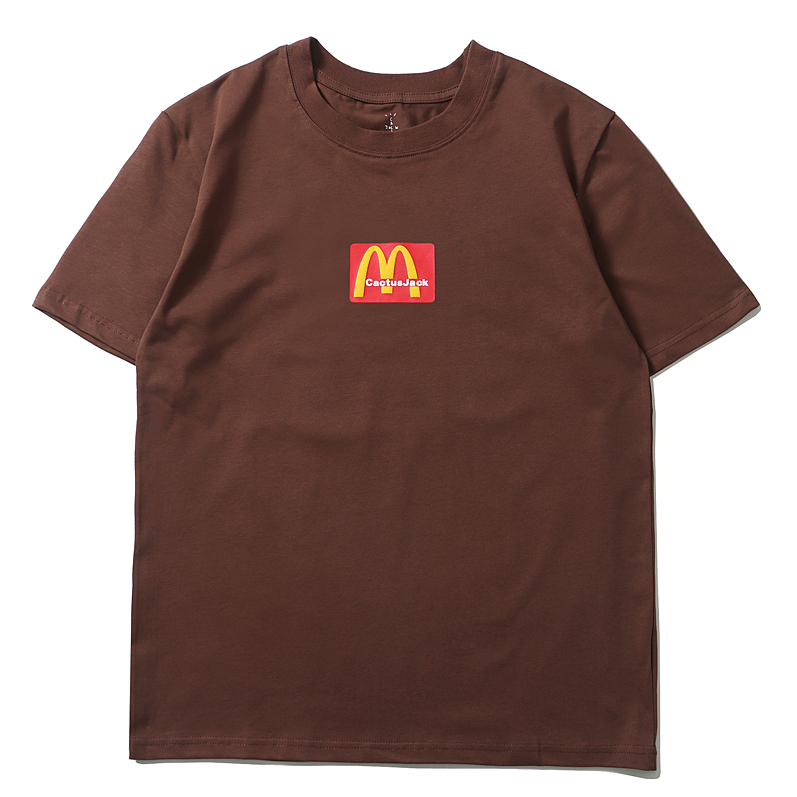 Áo Thun cotton Ngắn Tay In Hình Travis Scott McDonald Sesamat