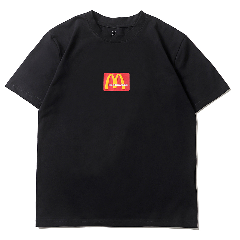 Áo Thun cotton Ngắn Tay In Hình Travis Scott McDonald Sesamat