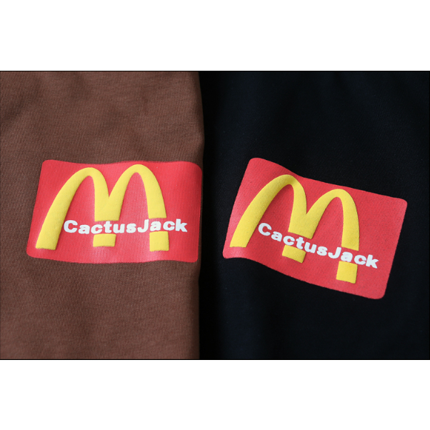 Áo Thun cotton Ngắn Tay In Hình Travis Scott McDonald Sesamat