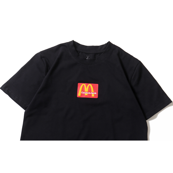 Áo Thun cotton Ngắn Tay In Hình Travis Scott McDonald Sesamat