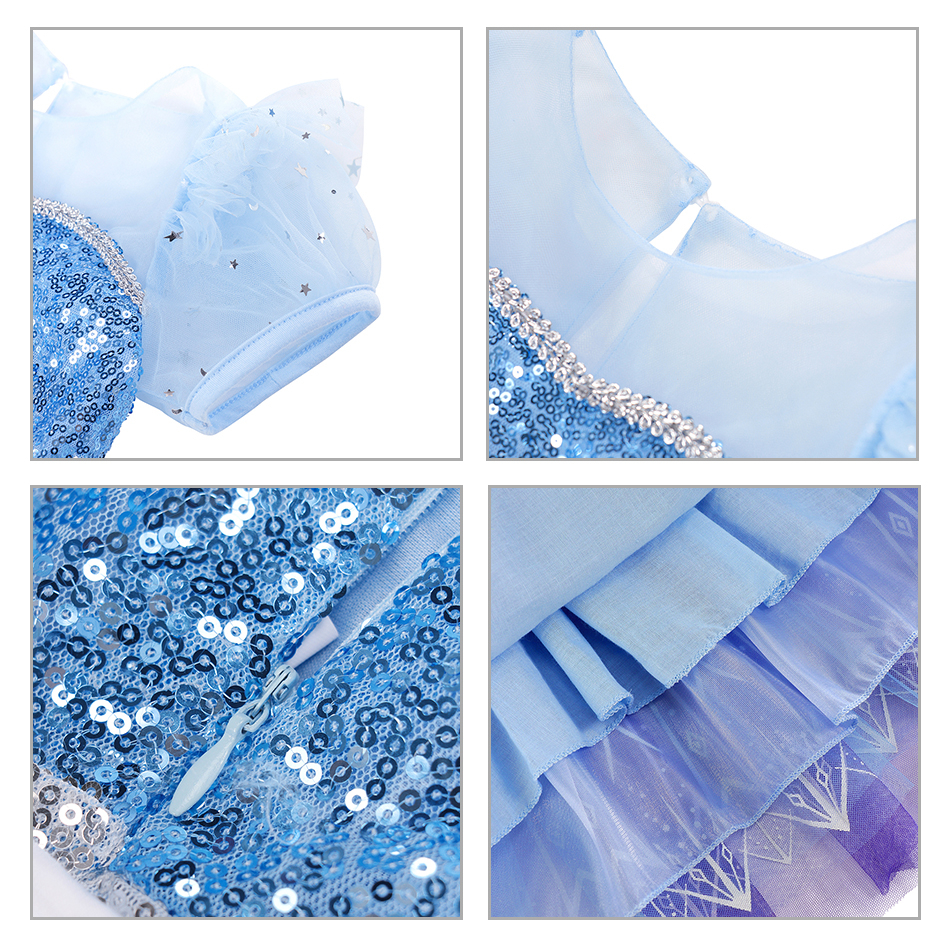 Đầm Hóa Trang Công Chúa Elsa Có Đèn LED Cho Bé Gái