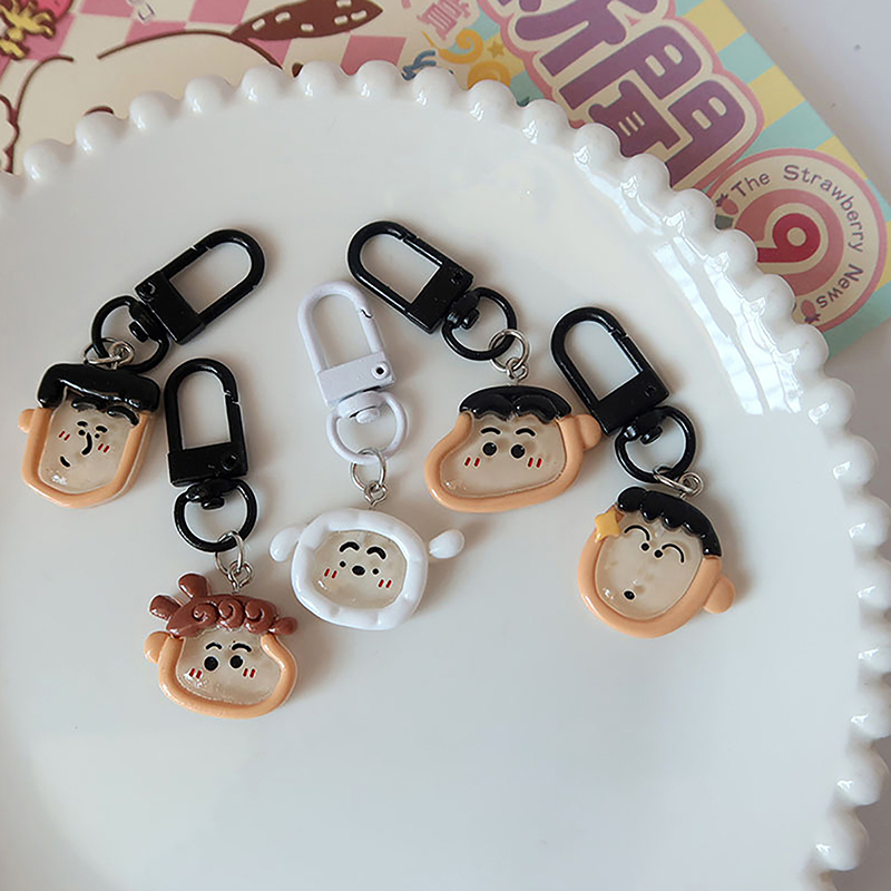 Qurorange Crayon Shin-Chan Nohara Himawari Boochan Cute Cartoon Keychain Kawaii Toy Backpack Pendant Schoolbag Decoration Kid Holiday Gift rorh