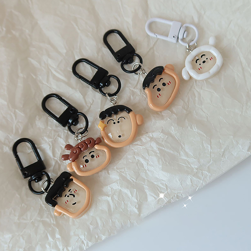 Qurorange Crayon Shin-Chan Nohara Himawari Boochan Cute Cartoon Keychain Kawaii Toy Backpack Pendant Schoolbag Decoration Kid Holiday Gift rorh