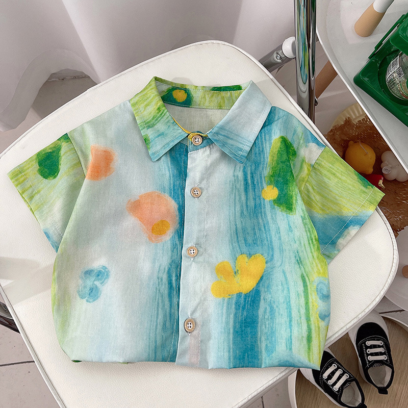 Sun baby Set Áo Thun Ngắn Tay + Quần short Thời Trang Cho Bé