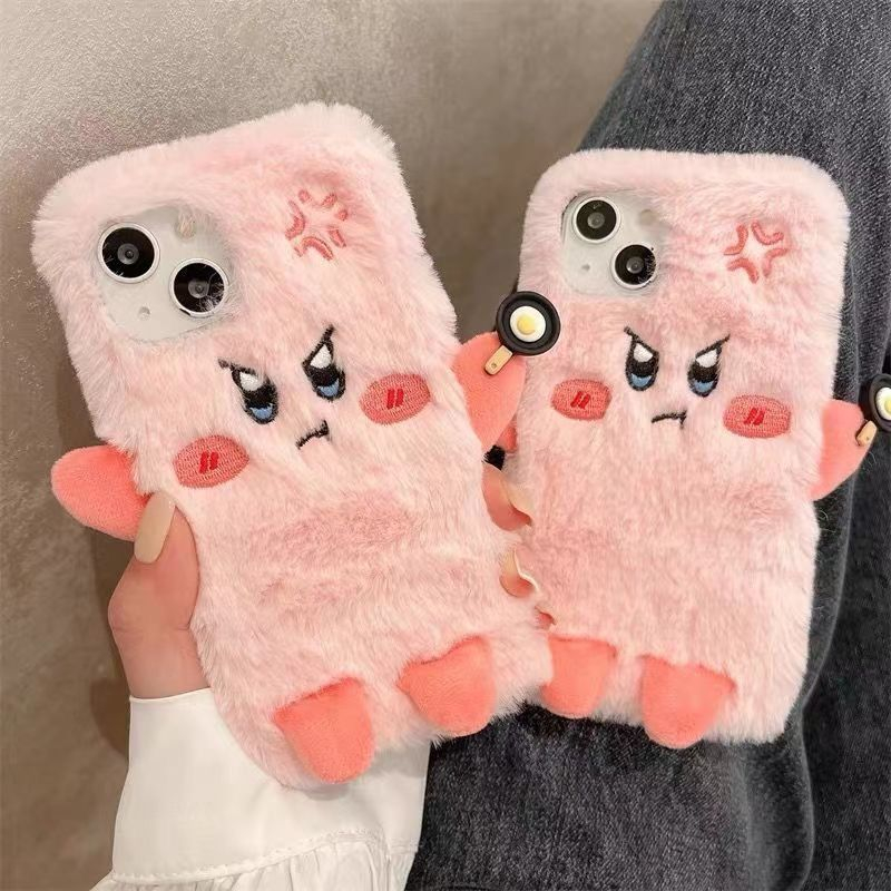 Ốp Điện Thoại Hình Ngôi Sao Karby Phủ Lông Dễ Thương Cho iPhone 11 / 12 New XS Max / XR 13 / 14Promax