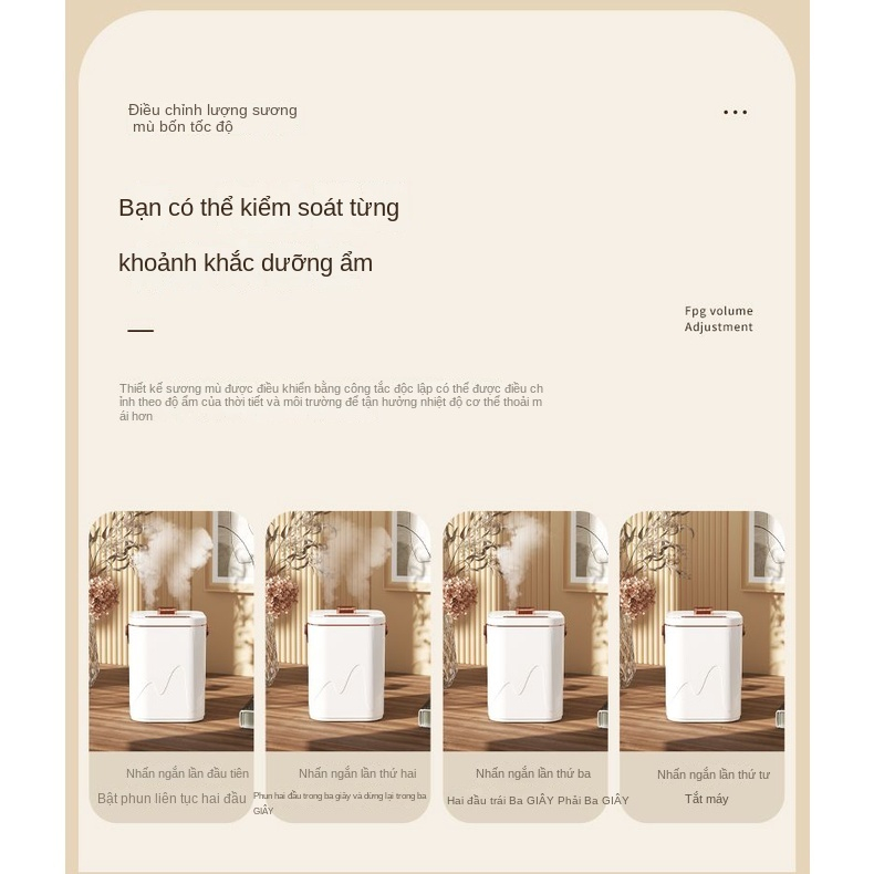 Máy Phun Sương Tạo Độ Ẩm Không Khí Phòng Ngủ Cho Mẹ Bầu Phong Cách Mới