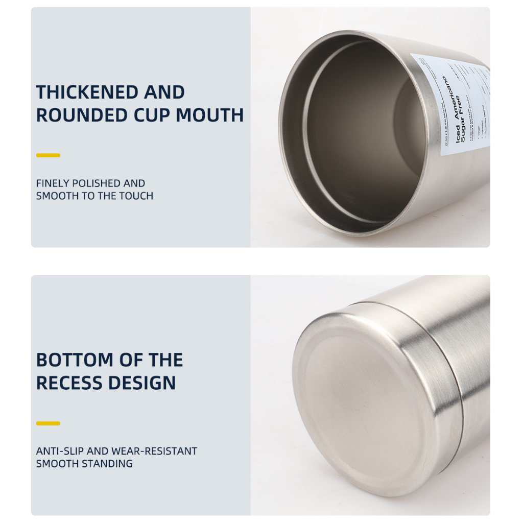 Cốc Đựng Nước 900ml Bằng Thép Không Gỉ Có Nắp Kèm Ống Hút 2 Trong 1 Tiện Dụng Mang Theo Du Lịch