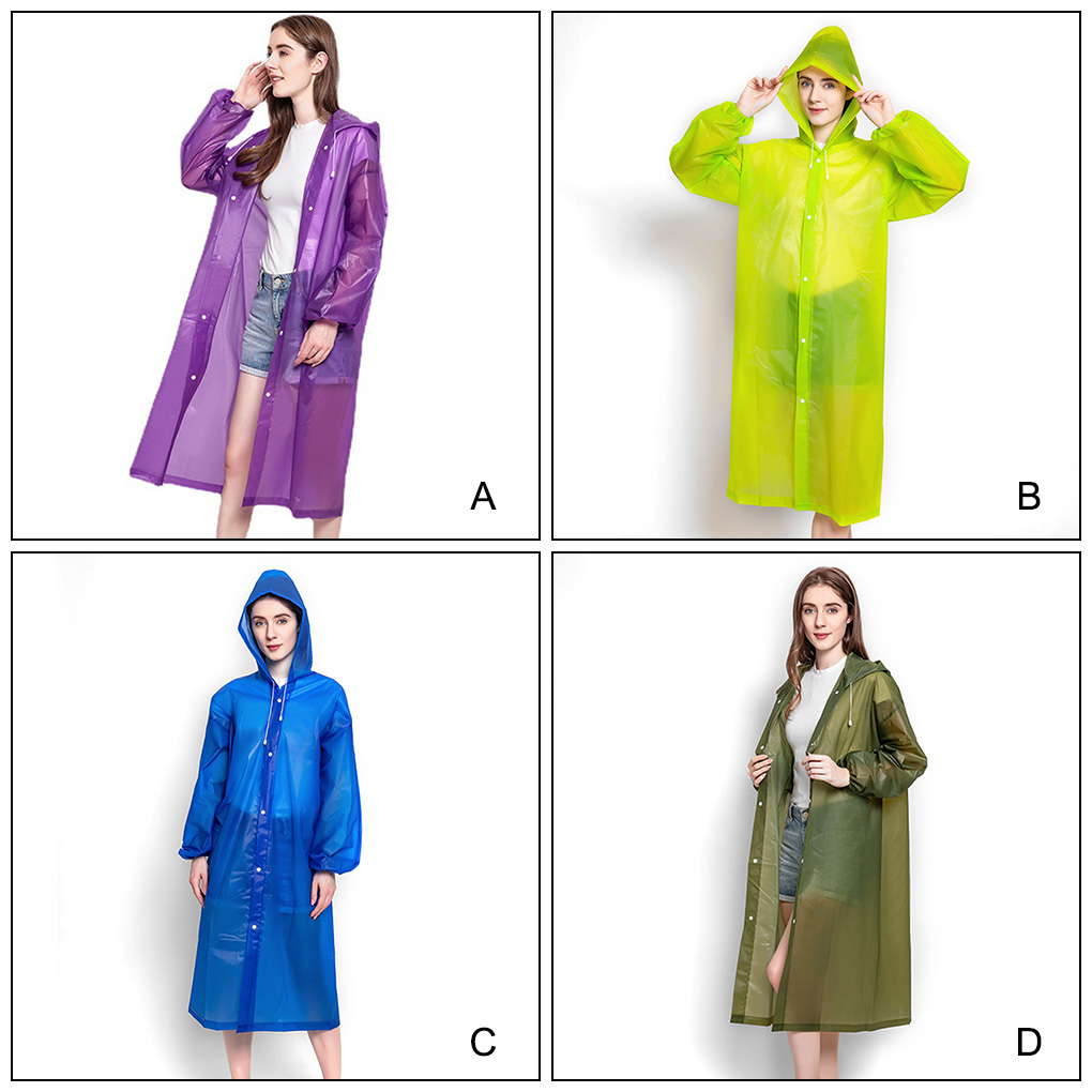 Áo Mưa 150-185cm Chống Nước Chống Gió Tay Dài Có Thể Tái Sử Dụng ff86