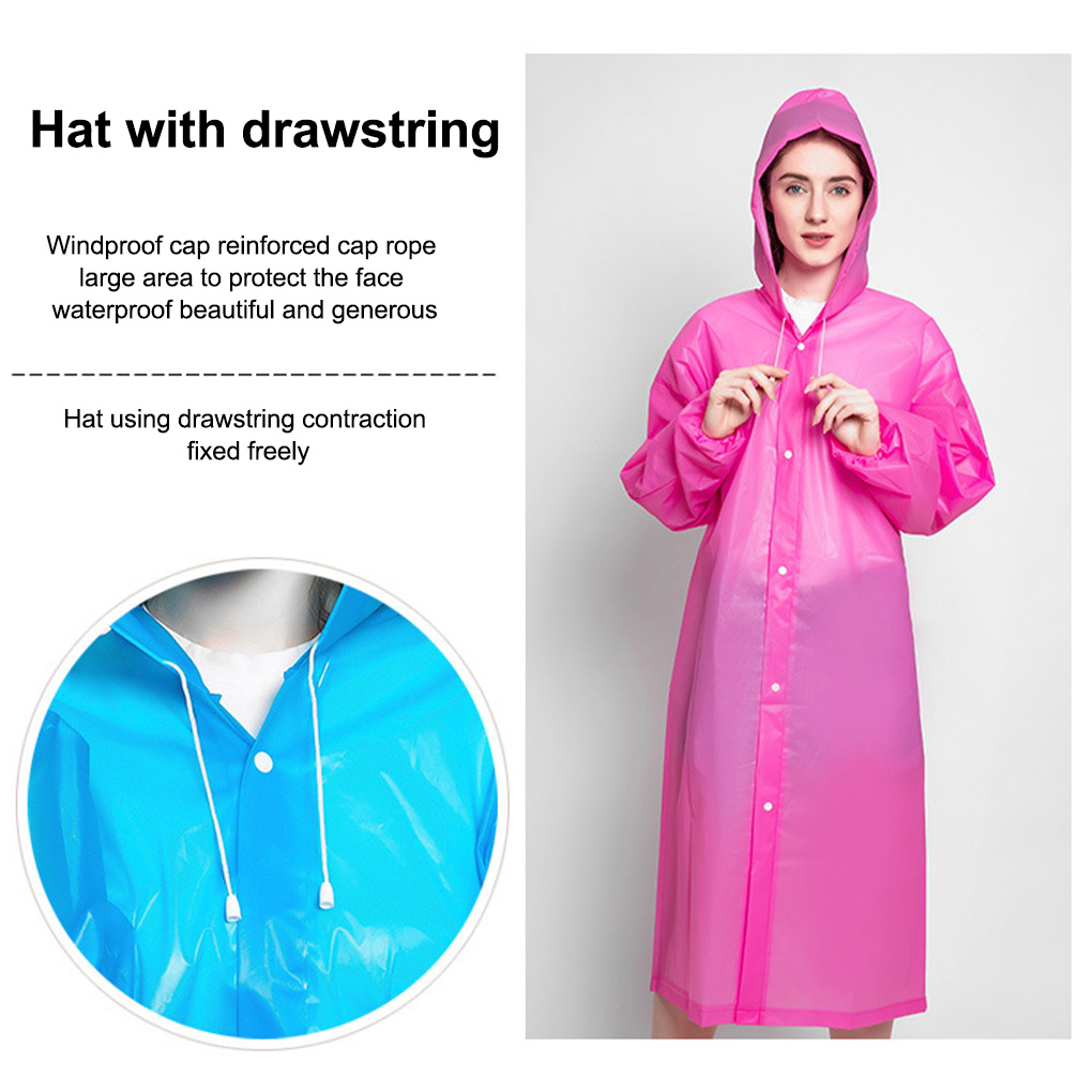 Áo Mưa 150-185cm Chống Nước Chống Gió Tay Dài Có Thể Tái Sử Dụng ff86
