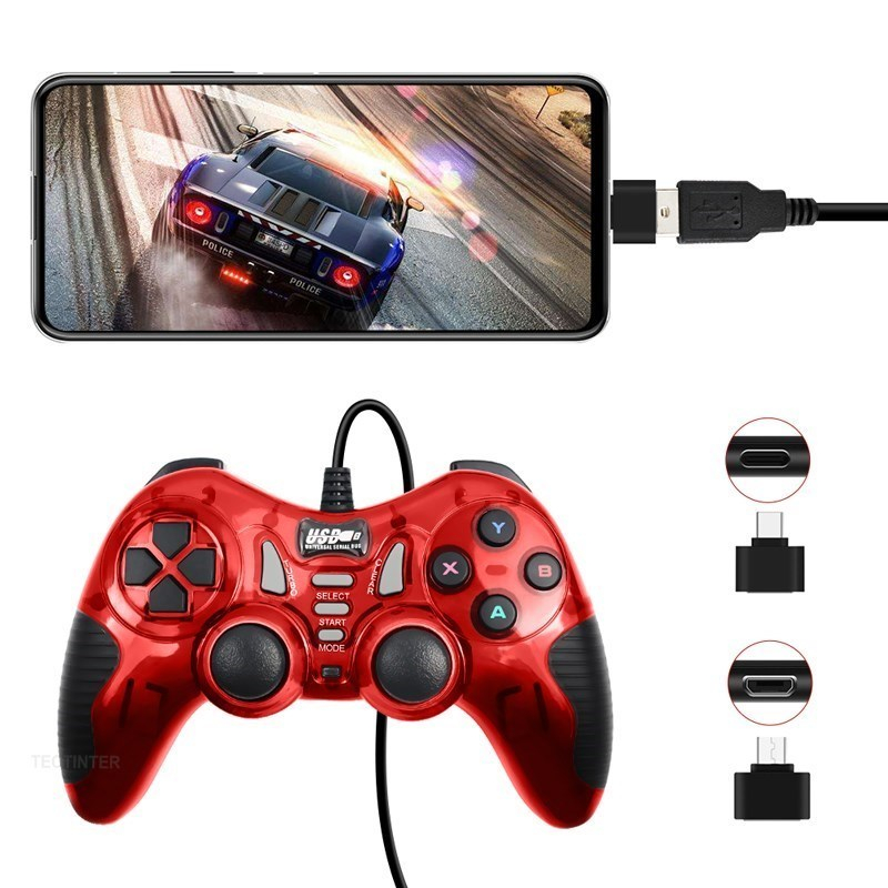 Tay Cầm Chơi Game Có Dây USB Cho PS3 PC Laptop