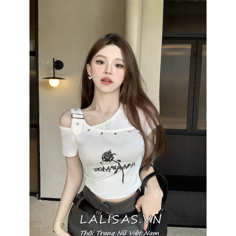 Áo Thun Tay Ngắn In Hình Hoa Hồng Thời Trang Dành Cho Nữ