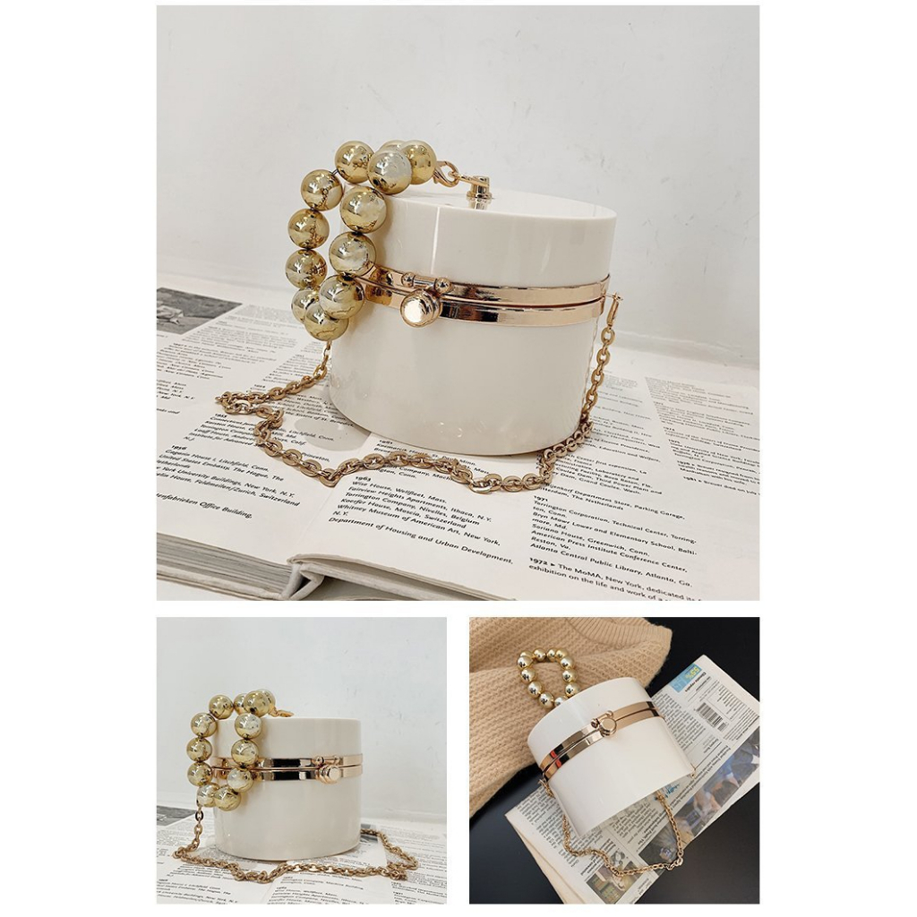 Túi xách tay đeo vai phối chuỗi xích đơn giản thời trang dành cho nữ