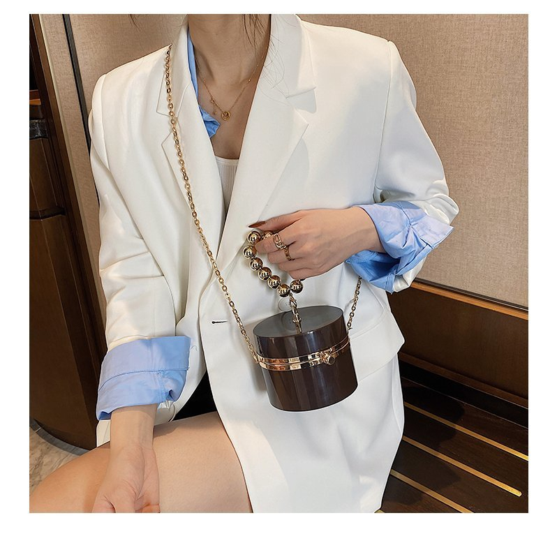 Túi xách tay đeo vai phối chuỗi xích đơn giản thời trang dành cho nữ