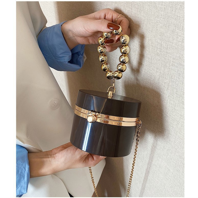 Túi xách tay đeo vai phối chuỗi xích đơn giản thời trang dành cho nữ