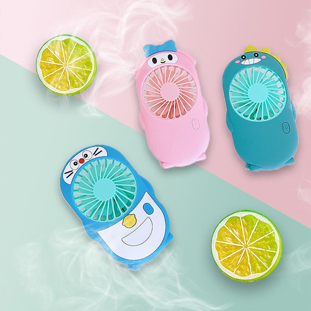 Quạt Cuộn mini Hình Hoạt Hình melody melody Thỏ doraemon pikachu mickey minnie Khủng Long Khủng Long totora cinnamoroll Gió Lớn