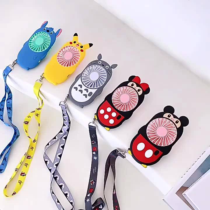Quạt Cuộn mini Hình Hoạt Hình melody melody Thỏ doraemon pikachu mickey minnie Khủng Long Khủng Long totora cinnamoroll Gió Lớn