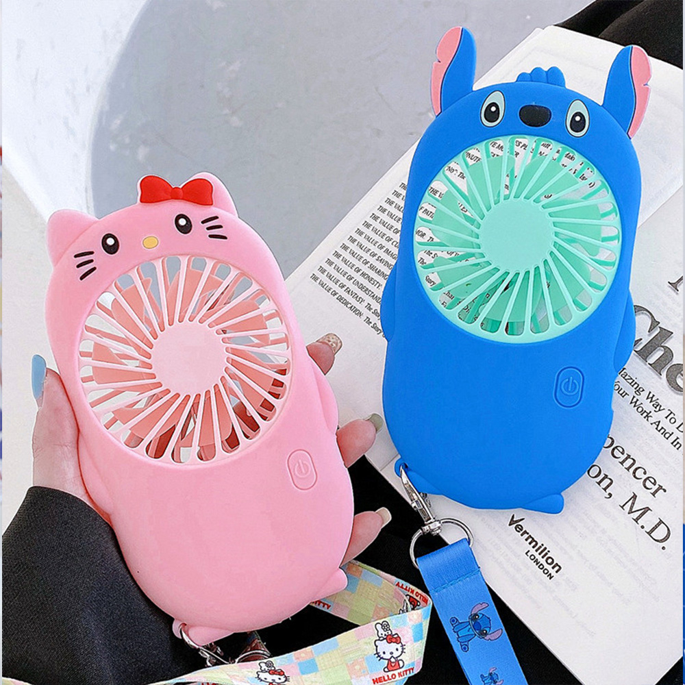 Quạt Cuộn mini Hình Hoạt Hình melody melody Thỏ doraemon pikachu mickey minnie Khủng Long Khủng Long totora cinnamoroll Gió Lớn