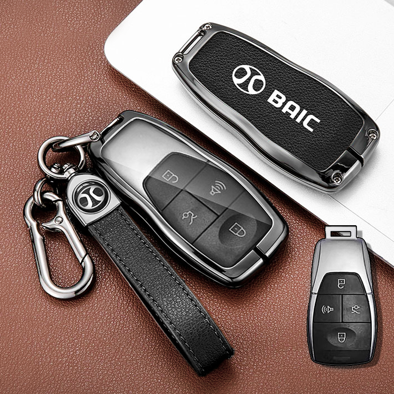 Ốp chìa khoá Hợp kim kẽm dành cho xe BAIC Beijing X7, U5 plus Vỏ Bọc Chìa Khóa Xe Hơi BJ40 BJ80 Beijing U7 X7 EU5 U5PLUS
