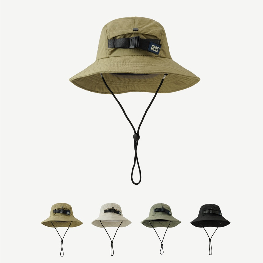 Mũ Bucket Chống Nắng Thoáng Khí Nhanh Khô Phối Ruy Băng In Chữ Thời Trang Mùa Hè Cho Nữ