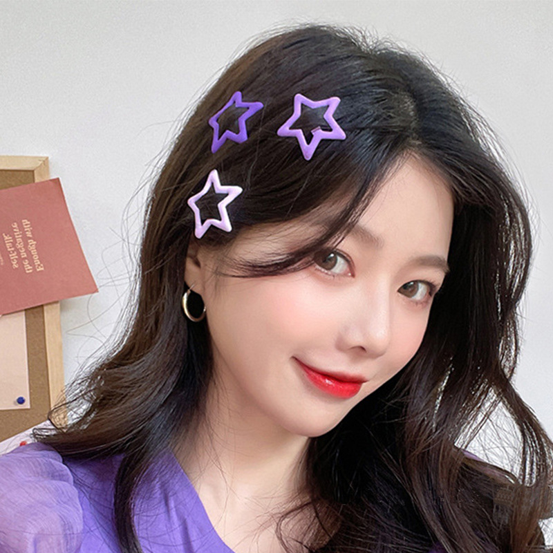 Kẹp Tóc Ngôi Sao Năm Cánh Nhỏ Màu Sắc Mới Cho Nữ