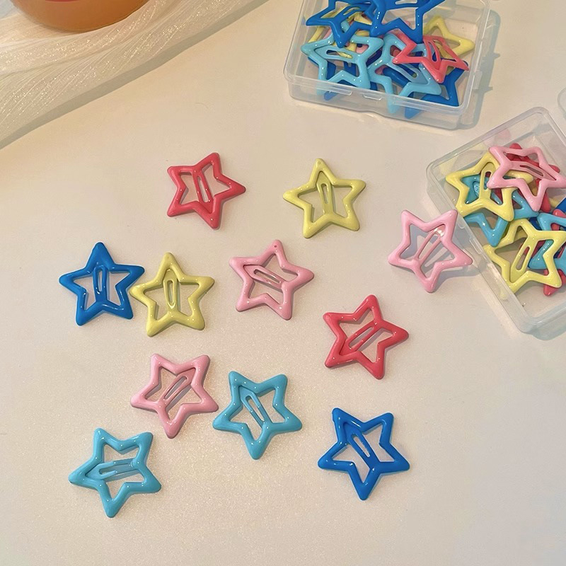 Kẹp Tóc Ngôi Sao Năm Cánh Nhỏ Màu Sắc Mới Cho Nữ