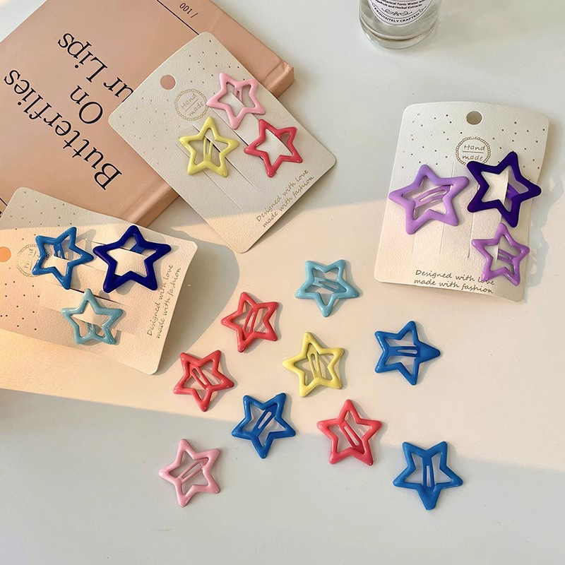 Kẹp Tóc Ngôi Sao Năm Cánh Nhỏ Màu Sắc Mới Cho Nữ