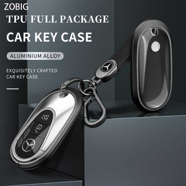 Vỏ Bảo Vệ Chìa Khóa Xe Hơi Mercedes Benz 2017-2023 A-Class G-Class E-Class Bằng Hợp Kim Nhôm