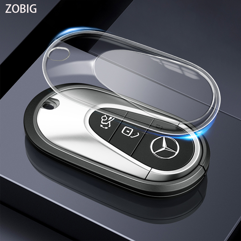 Vỏ Bảo Vệ Chìa Khóa Xe Hơi Mercedes Benz 2017-2023 A-Class G-Class E-Class Bằng Hợp Kim Nhôm