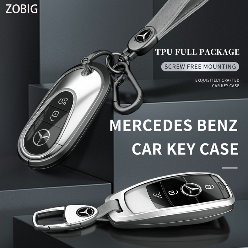 Vỏ Bảo Vệ Chìa Khóa Xe Hơi Mercedes Benz 2017-2023 A-Class G-Class E-Class Bằng Hợp Kim Nhôm