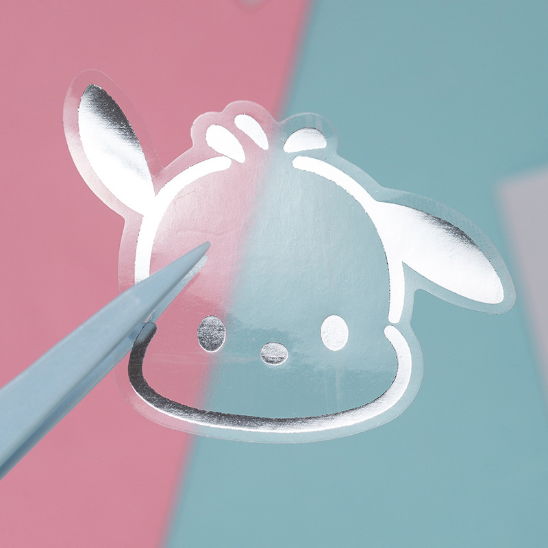 Miếng Dán Kim Loại Chống Thấm Nước Hình Sanrio Màu Bạc Trang Trí Điện Thoại