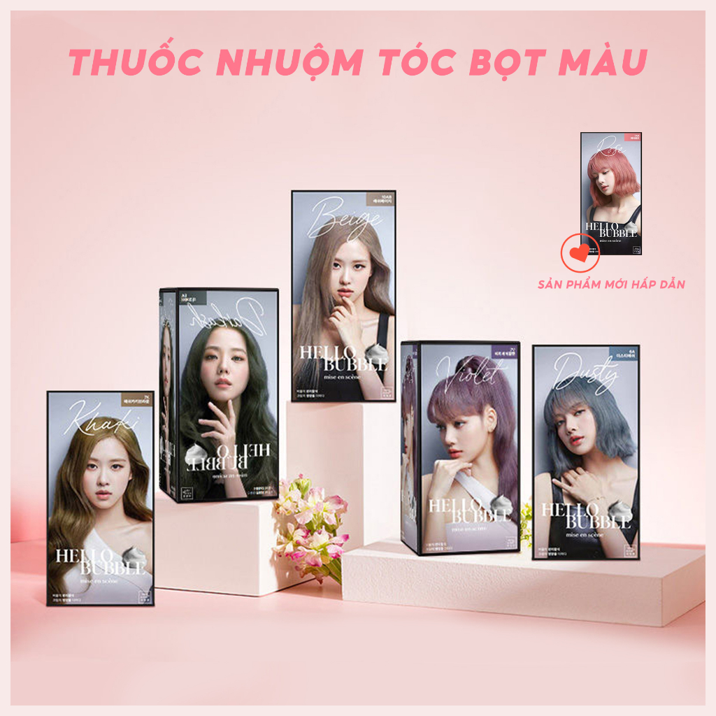 Thuốc nhuộm tóc tạo bọt màu Kem nhuộm tóc nhiều màu Thương hiệu Hàn Quốc Amore💯 blackpink