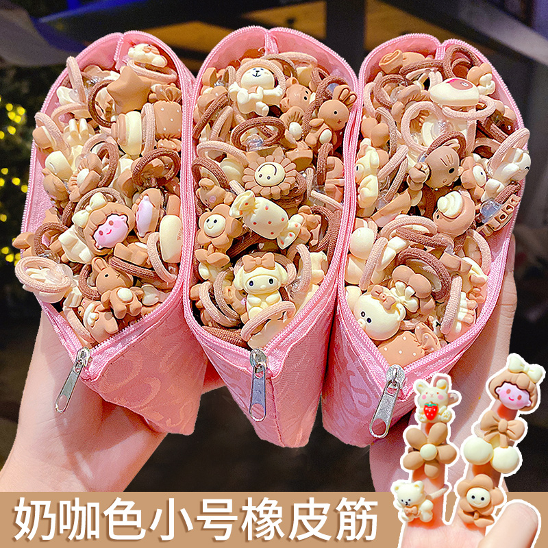 Dây Buộc Tóc Cao Su Hình Gấu Hoạt Hình Phong Cách Hàn Quốc Cho Trẻ Em