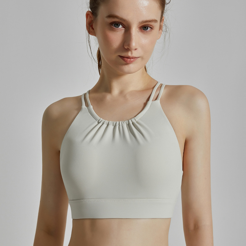 Áo Ngực Thể Thao Dây Chéo Lưng Có Mút Cố Định Tập Yoga