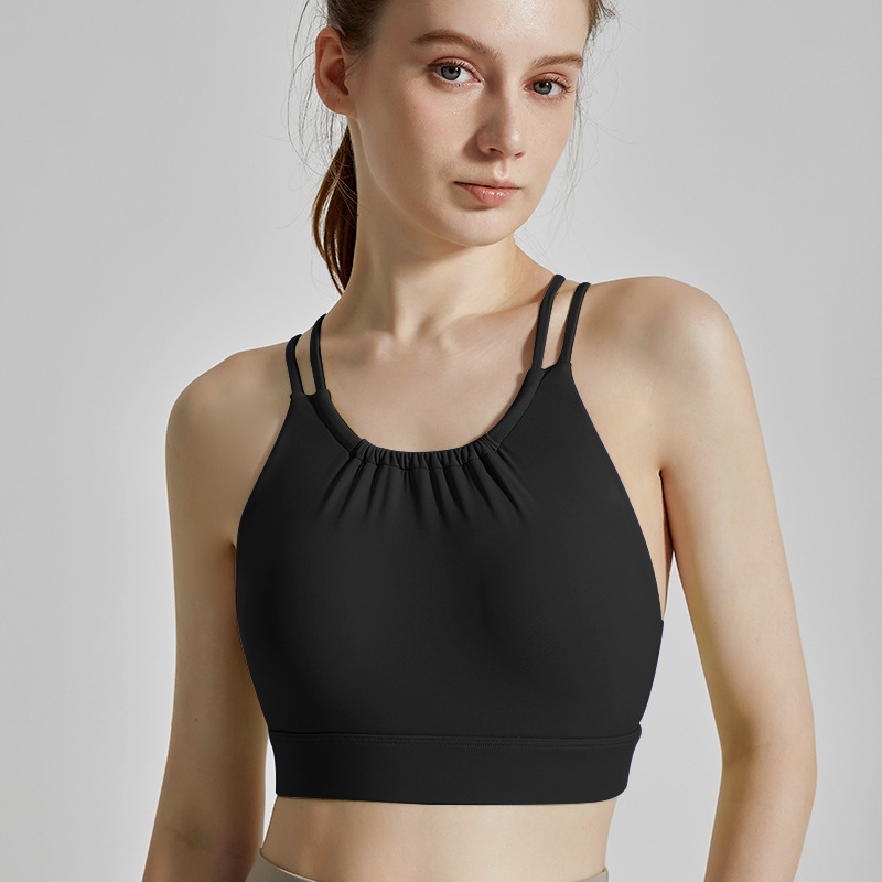 Áo Ngực Thể Thao Dây Chéo Lưng Có Mút Cố Định Tập Yoga