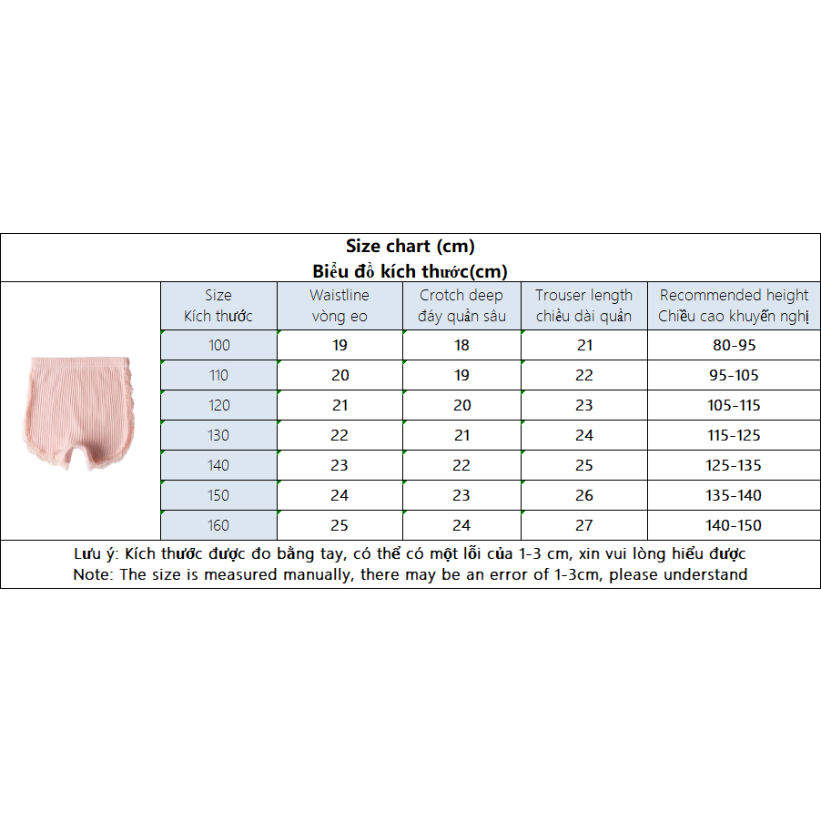 ⭕️Quần An Toàn Chất Liệu Cotton Mỏng Thời Trang Mùa Hè Dành Cho Bé Gái