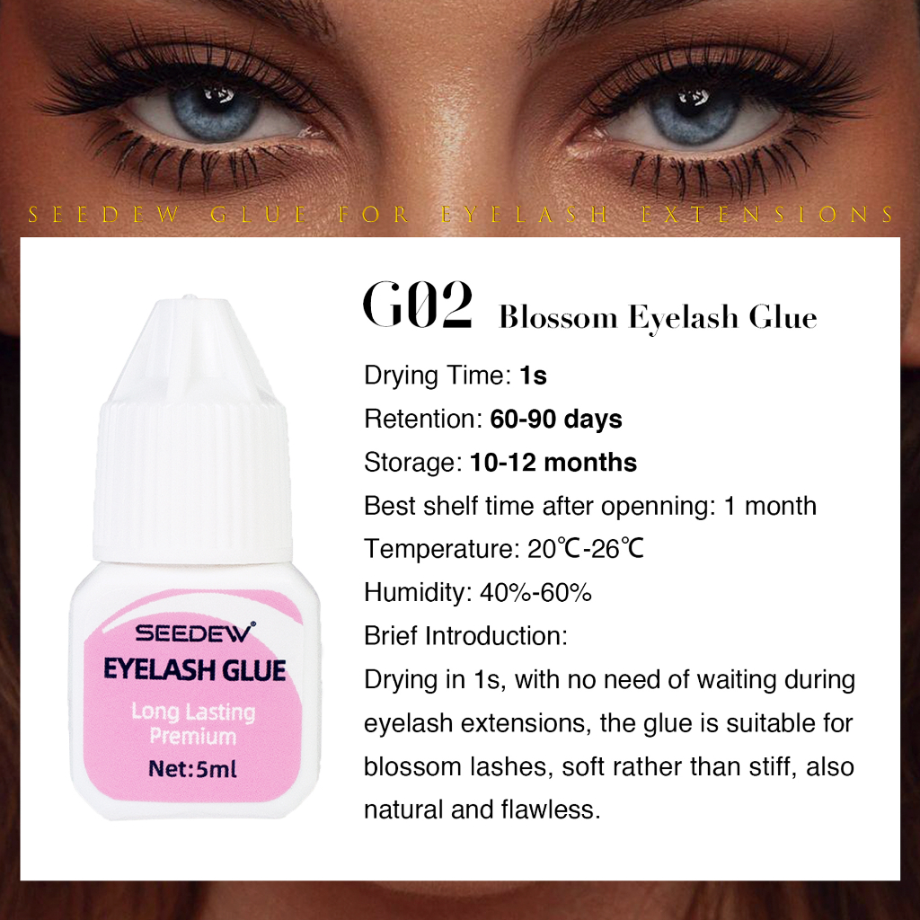 NAGARAKU SEEDEW Keo Nối Lông Mi 5ml Lâu Trôi Nhanh Khô Không Mùi Màu Đen Keo Dán Mi Định Hình Keo Dán Mi Hoa Keo Đen 2s Keo Chống Dị Ứng Không Mùi