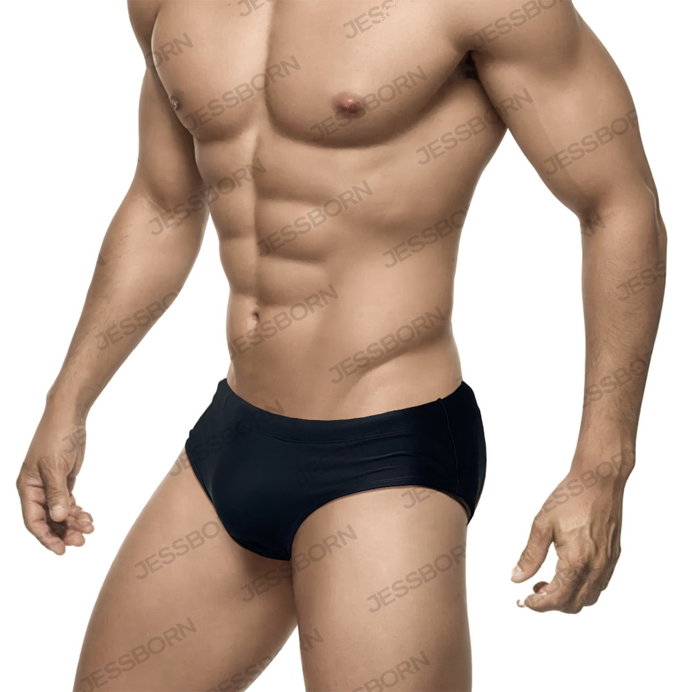 Quần Bơi Tam Giác Lưng Thấp Màu Đen Cho Nam GG643