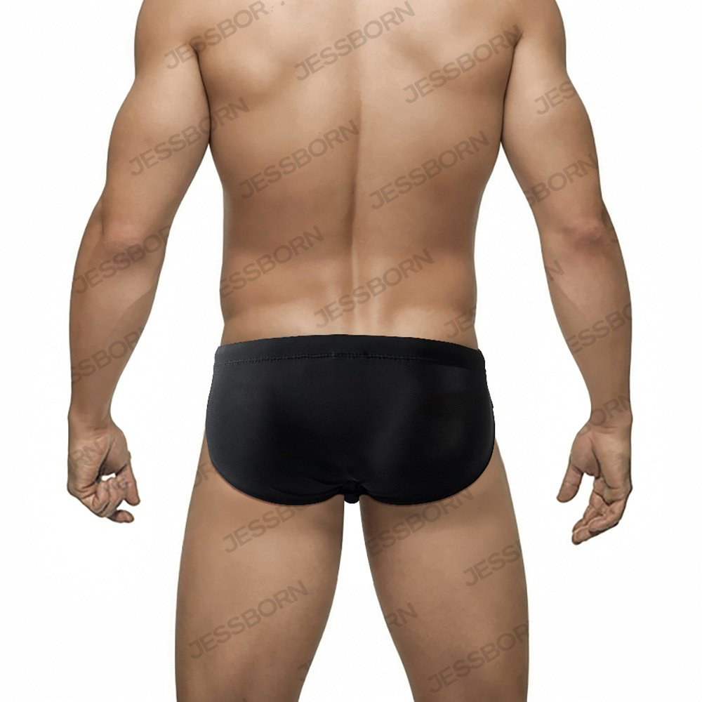 Quần Bơi Tam Giác Lưng Thấp Màu Đen Chống Lưng Thấp GG644 Cho Nam