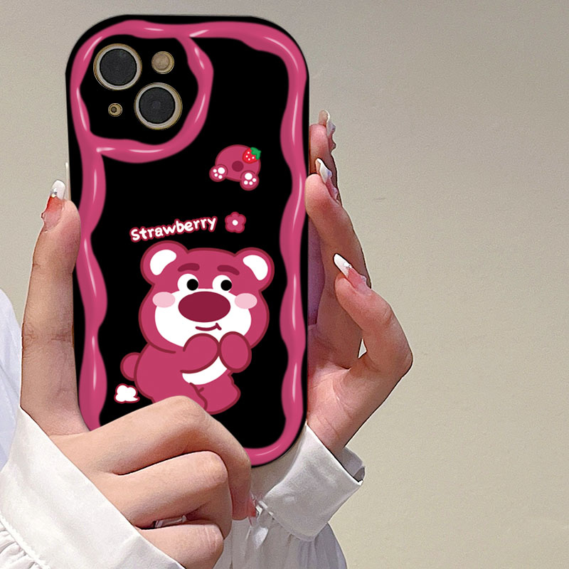 Ốp Điện Thoại Silicone Họa Tiết Gấu Hồng Cho iPhone 11 7 8plus 12Pro 6sPlus 14 13Promax X XR XsMax SE 12