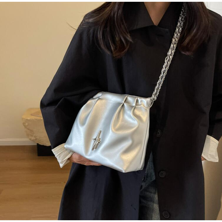 Túi Đeo Vai Y2K Màu Bạc Thời Trang Cho Nữ