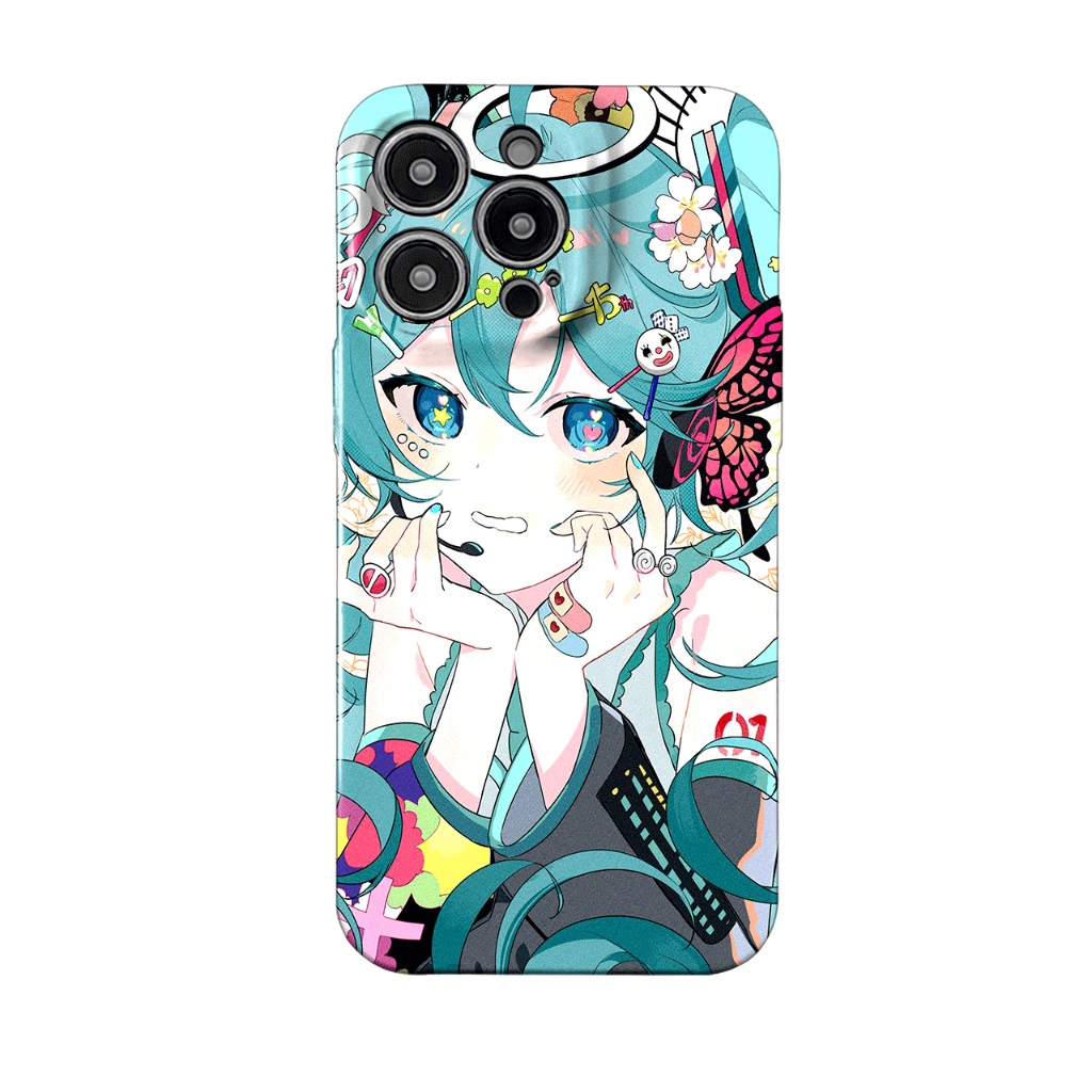 Mẫu hatsune miku từ vỏ điện thoại di động iphone 11 12 13 14 plus 11pro 12pro 13pro 14pro 11promax 12 13 14 promax