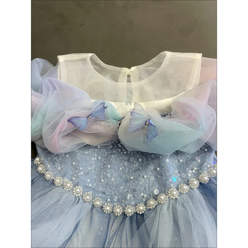 Đầm Công Chúa Elsa Bằng Cotton Có Đèn LED Thời Trang Dành Cho Bé Gái