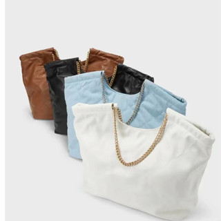 Áo Thun Thiết Kế Mới Năng Động Thời Trang 30151287 Mềm Túi tote Cỡ Lớn Phối Dây Xích Đeo Vai Cá Tính Cho Nữ