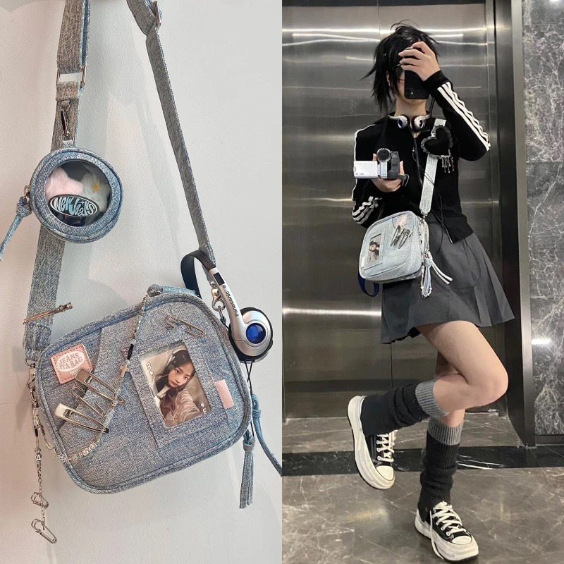 Bán Chạy✨Túi Xách Denim Mini Phong Cách Hàn Quốc Dành Cho Nữ