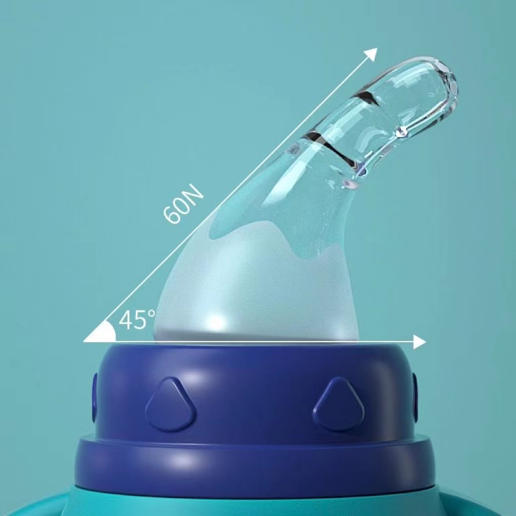 Bình Ăn Silicon Chống Tràn 180Ml/240Ml Tiện Lợi Cho Bé Ăn