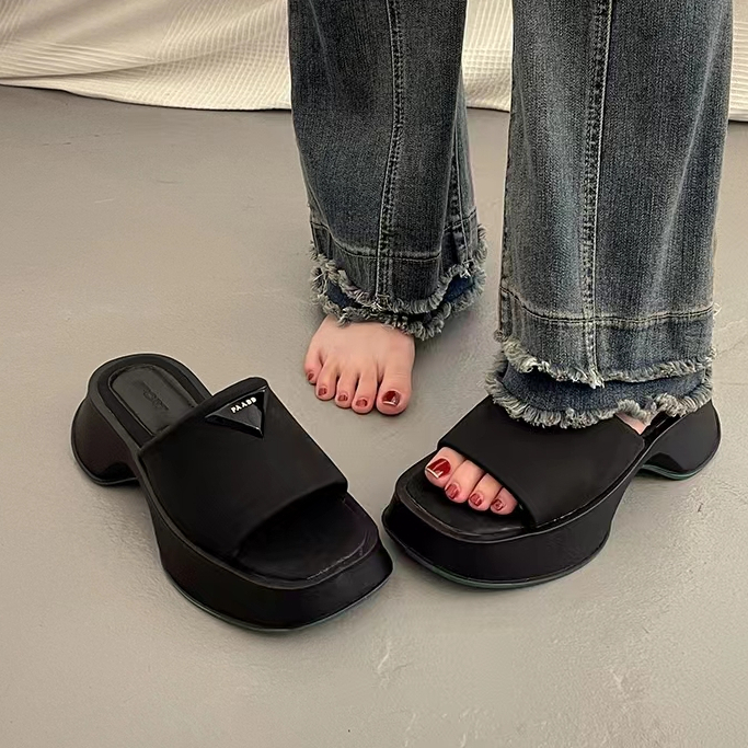 FEIJIANU dép sandal nữ giày nữ dép sandal nữ dép đế cao