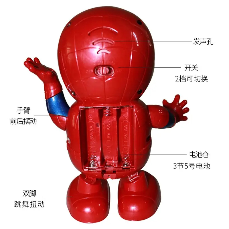 HYG Toys Vũ điệu âm thanh và ánh sáng Robot người nhện