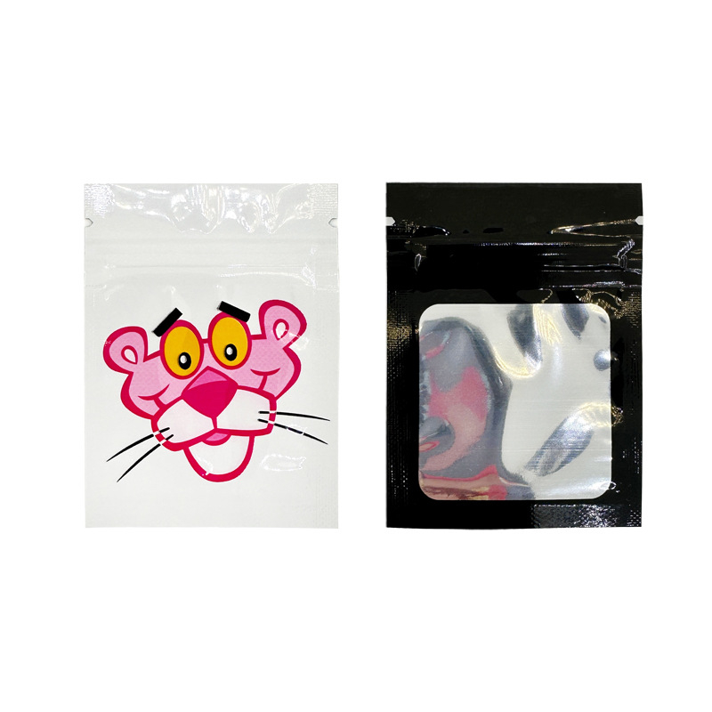 Set 100 Túi Đựng Kẹo 6 * 8 cm Có Khóa Zip Họa Tiết Hoạt Hình Dễ Thương